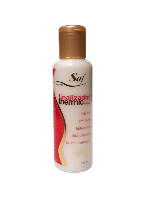 Cosméticos SAF | Finalizador Thermic active120ml, proteção térmica, para escovar ou pranchar,  completa proteção.